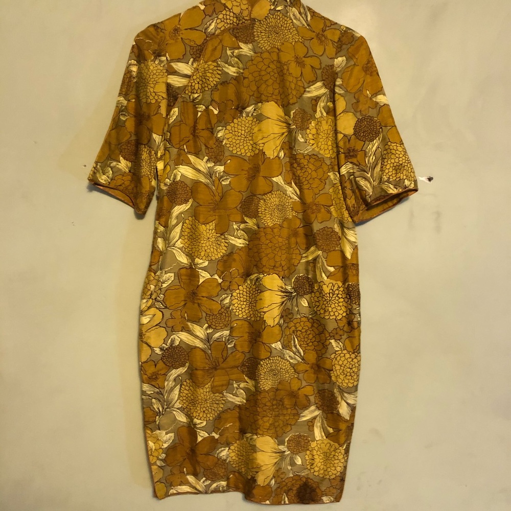 Vintage 60s Era Yellow Cheongsam